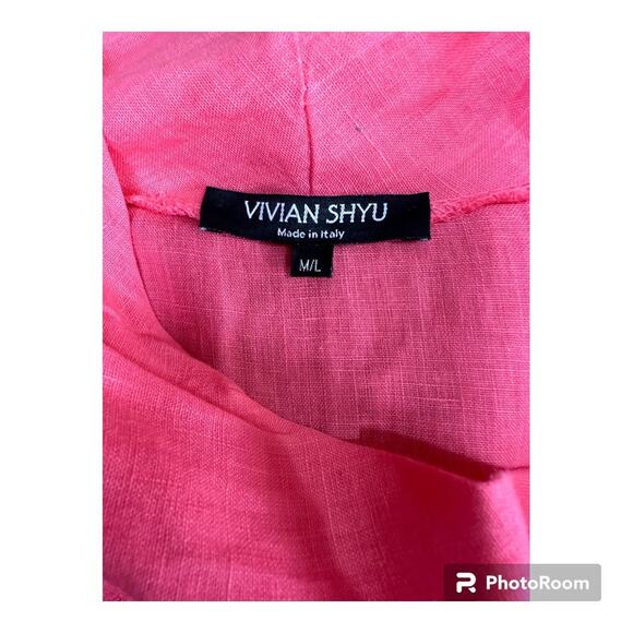 Vivian Shyu pink lagenlook dress sleeveless casual lightweight SZ M/L - Picture 4 of 5